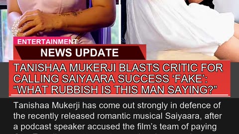 Tanishaa Mukerji Blasts Critic for Calling Saiyaar
