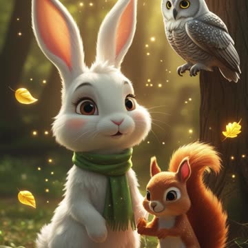 The Bunny and the Golden Leaf 🍂 | Urdu Moral Story for Kids | Bunny with a Golden Heart