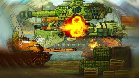 OUR MONSTER has come to DESTROY YOU! America's Monster has come to help - Cartoons about tanks