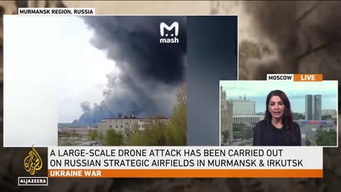 Drone attack carried out on Russian strategic airfields in Murmansk & Irkutsk