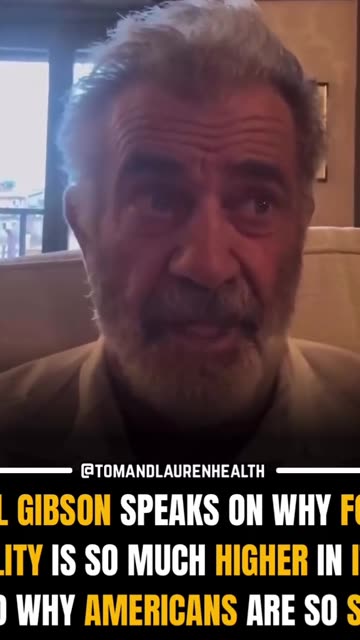 Mel Gibson speaks on why food quality is so much higher in italy