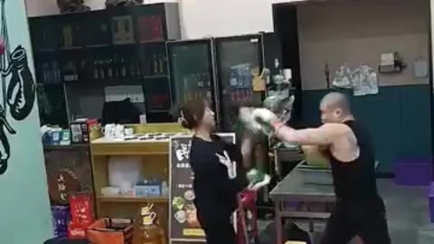 Training Like a Pro! 🥊💪#KnockoutMoves 💥 #FightReady 🛡️ #RespectTheCoach 🙌
