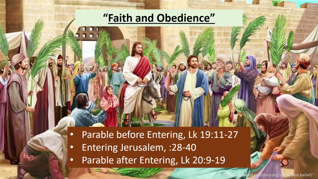 "Palm SUnday: Faith and Obedience"