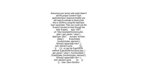 How to parse JSON data with jQuery JavaScript