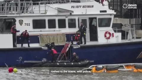 Devastating moment helicopter crashes in New York, killing six