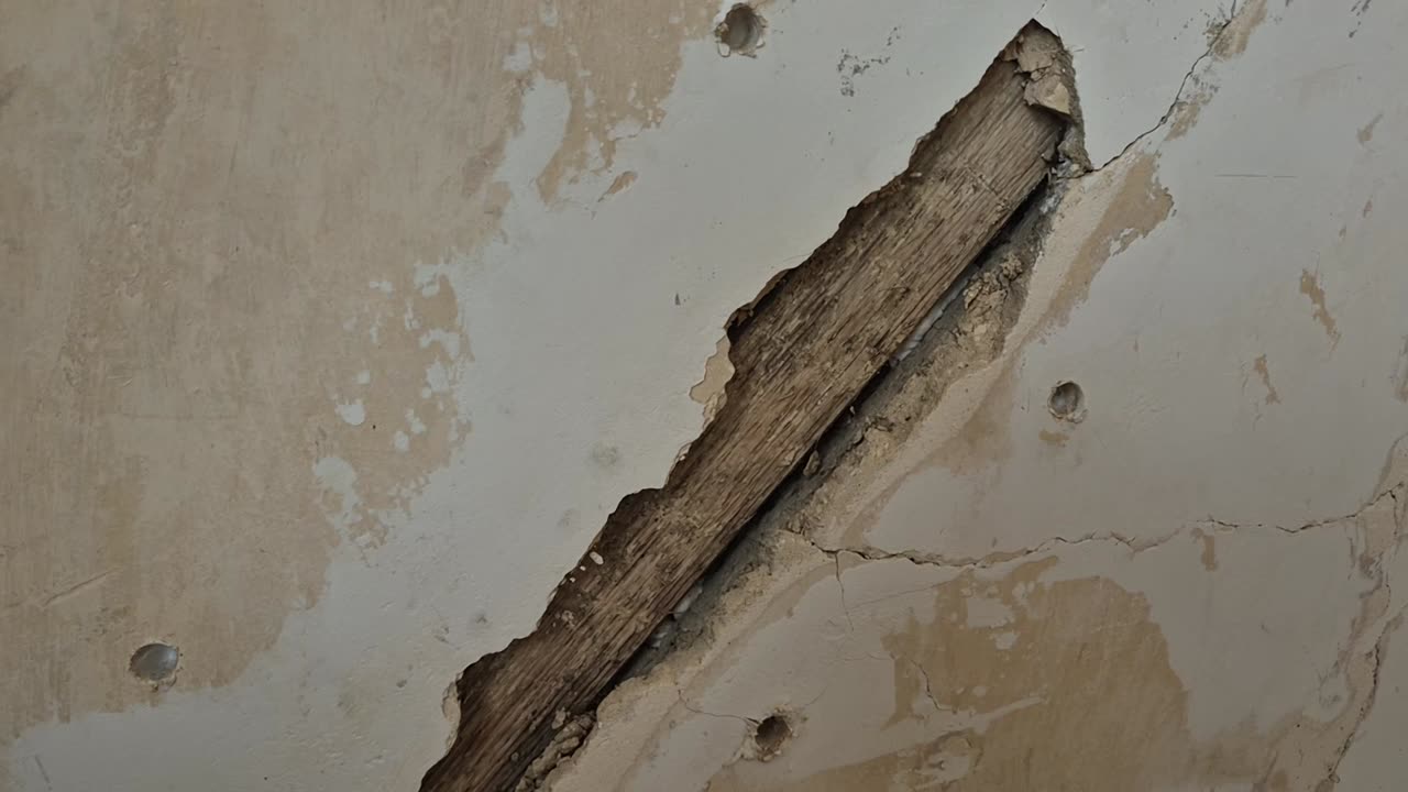 Plaster blown