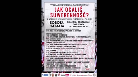 Aktualności Narodowe (12.05.2025): spotkania w Łodzi, Warszawie, Lublinie, Olsztynie