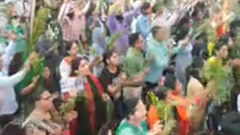 Apostle Ankur Yoseph Narula's Palm Sunday Entry #shorts #AnkurNarulaMinistries
