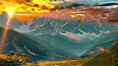 Majestic Mountains & Golden Sunset: An Alpine Road Trip