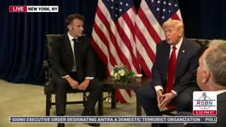 WATCH: President Trump Holds Bilateral Meeting with President of France Macron - 9/23/25