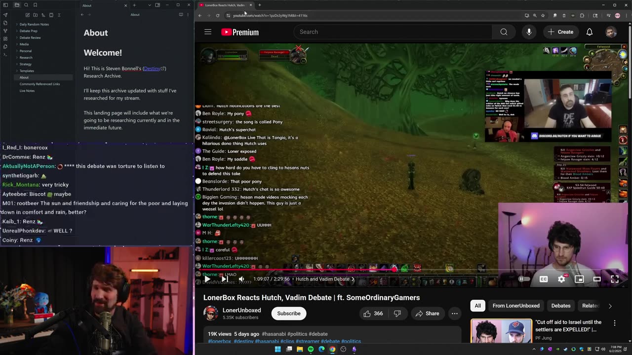 [Mirror] Destiny YouTube Stream