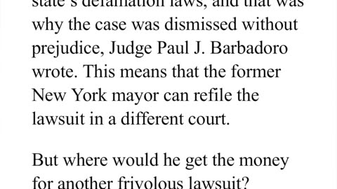Federal Judge Rules Rudy Giuliani Utterly Failed In Lawsuit He Brought Against - Nathaniel_TV VOL 5