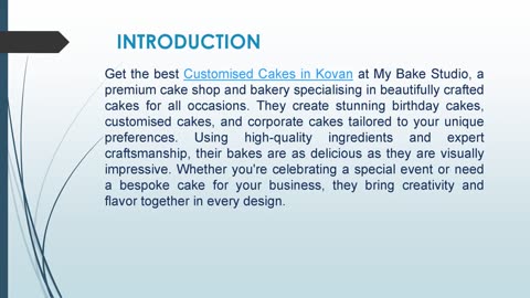Get the best Customised Cakes in Kovan