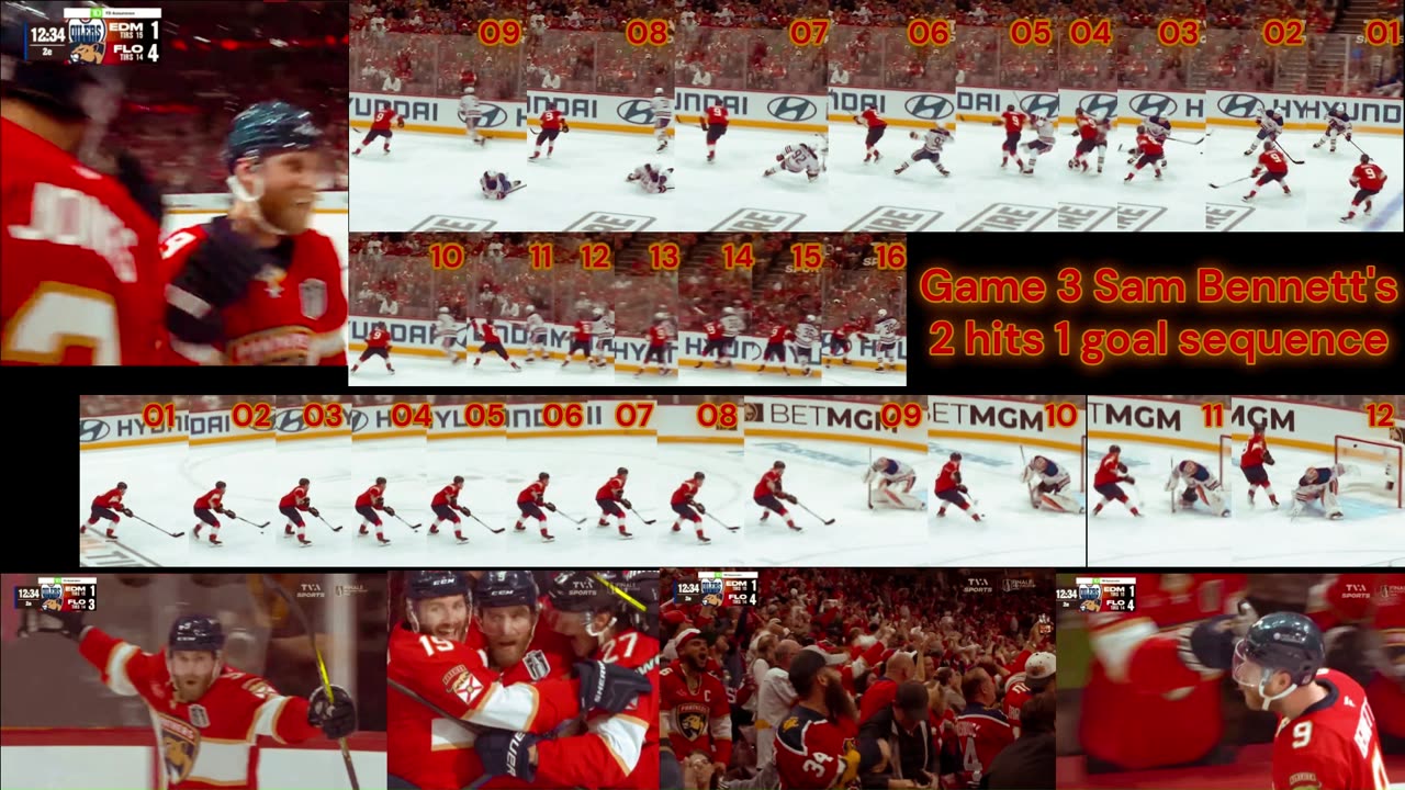 Prototype 83: Game 3 Sam Bennett's 2 hits 1 goal sequence