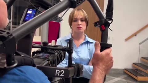 Lilly Bell on set behind the scenes