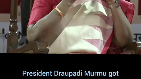 Indian President Draupadi Murmu in tears emotional