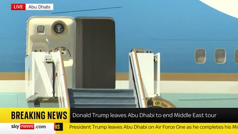 President Trump leaves Abu Dhabi as he finishes his Middle East tour