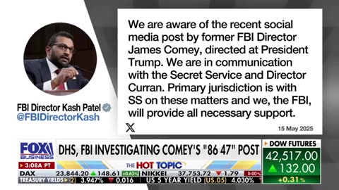 James Comey being investigated by FBI, DHS over '86 47' Instagram post