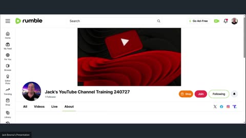 Jack's YouTube Channel Training 240727