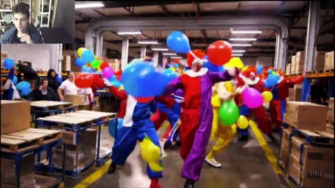 Outtake #2,295 Of The Clowns Roam Around A Warehouse Fake Funny Parody Video