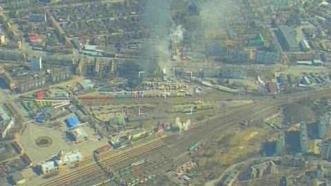 Blown up ammo depot Chernihiv, near the railway station of the Armed Forces of Ukraine