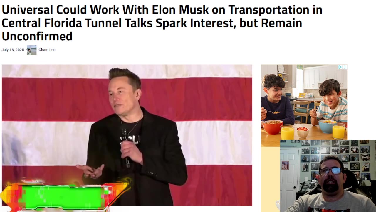 Elon And Universal Discussing Underground Transportation For Central Florida