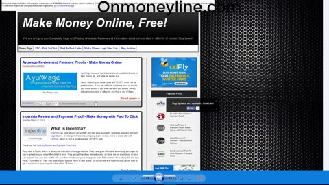 Onmoneyline beginnings and first blog post - Make Money Online