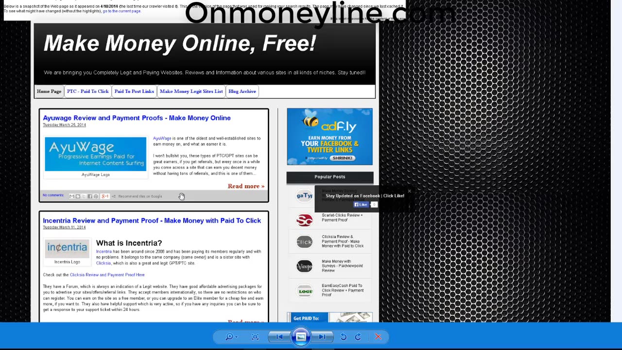Onmoneyline beginnings and first blog post - Make Money Online
