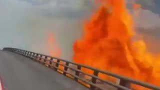 EARLIER: "A gas tanker truck exploded and burned multiple vehicles under a Mexico City