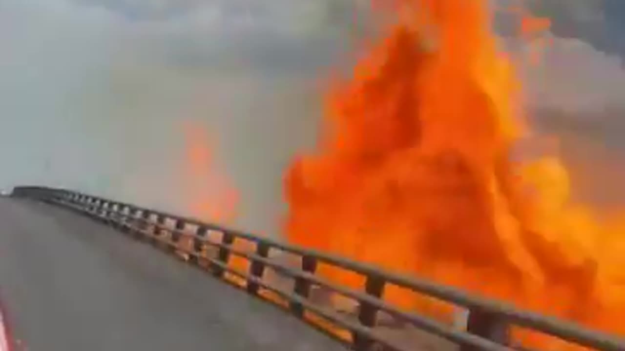 EARLIER: "A gas tanker truck exploded and burned multiple vehicles under a Mexico City