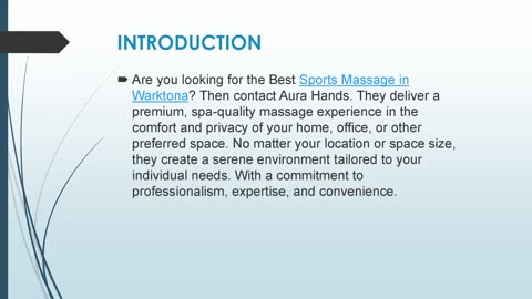 Best Sports Massage in Warktona