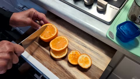 Cutting some fruit