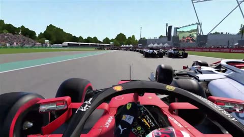 F1 Cars Going 4 Wide At Turn 1 [F1 2020]