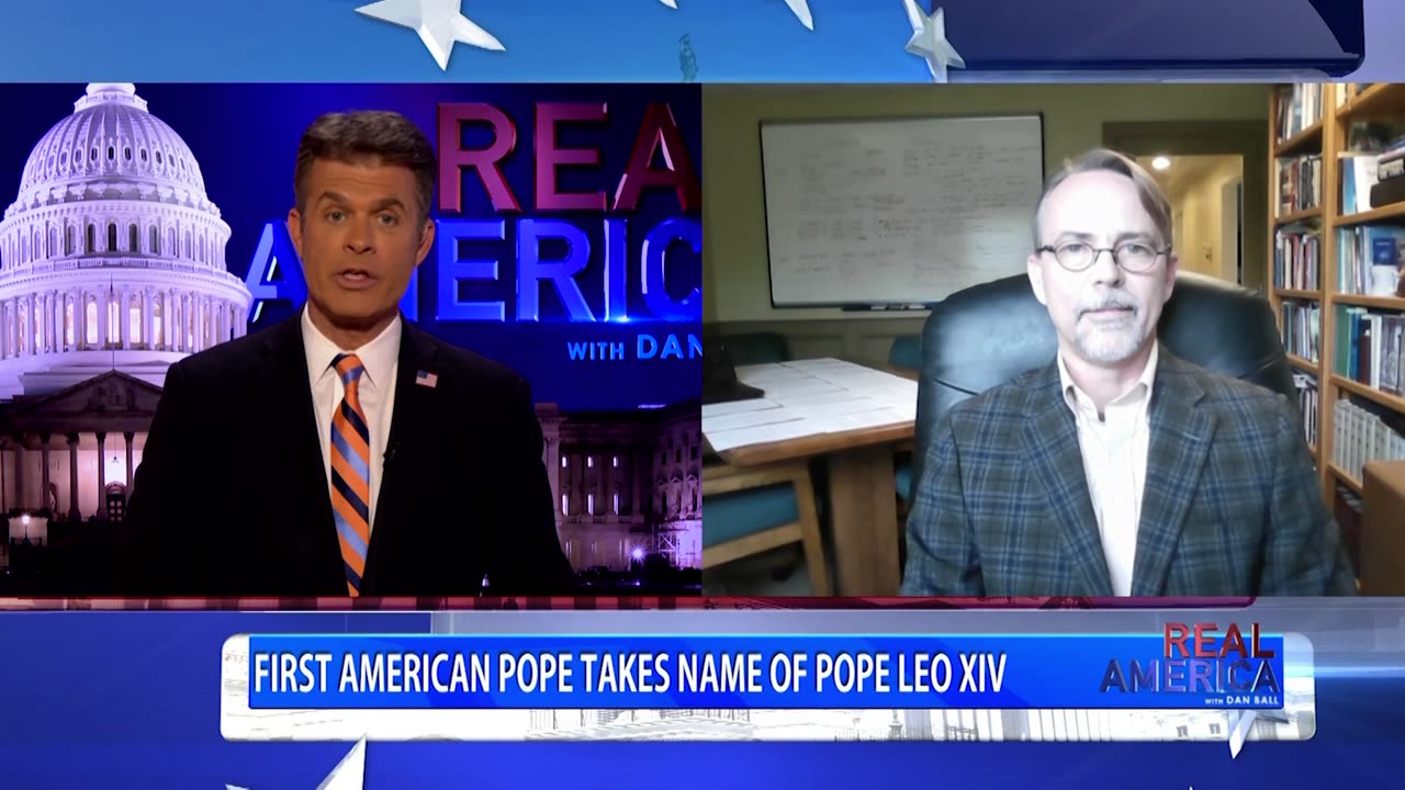 REAL AMERICA -- Dan Ball W. Rev. Jim Harden, New Pope Elected, 5/8/25