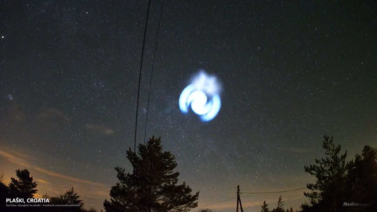 Spiral caused by spaceX rocket launch