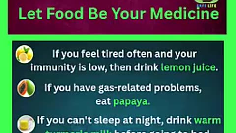 Let Food Be Your Medicine #shortsvideo #healthylifestyle #healthadvice #safelife