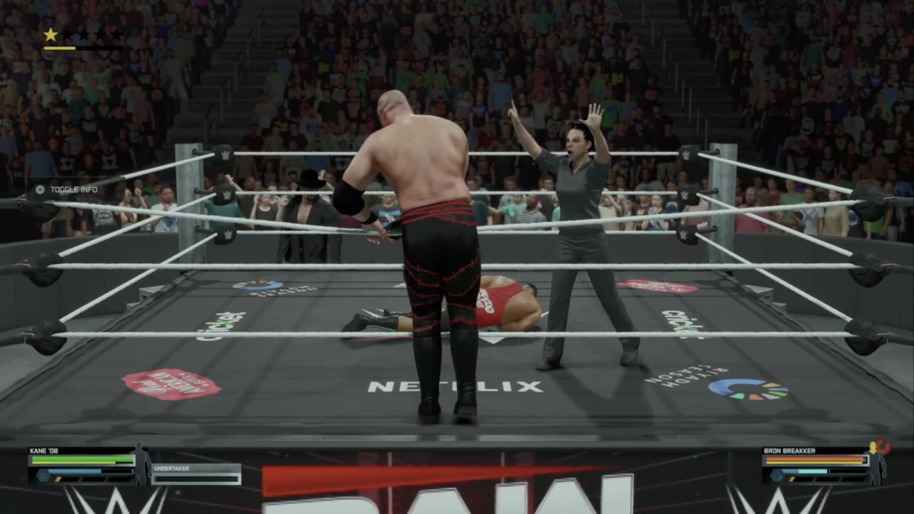 wwe 2k25 158 universe Kane VS Bron Breakker