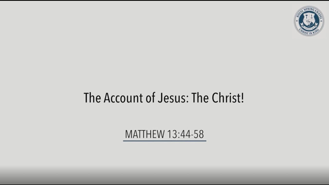Sermon Series | Matthew 13:44-58