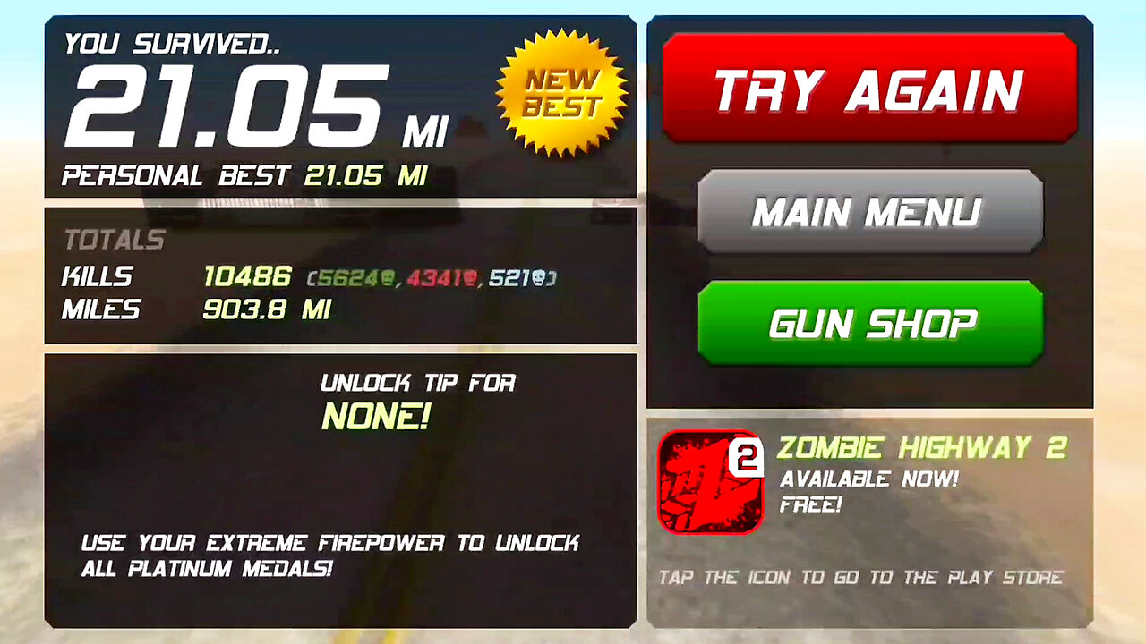 Going 21.05 Miles in Zombie Highway (World Record?)