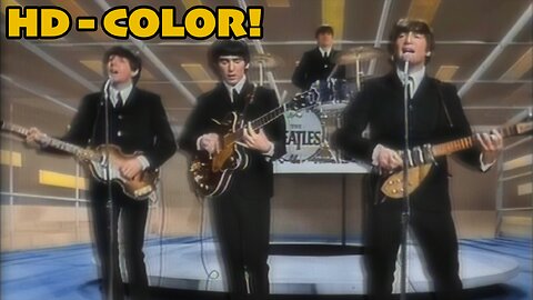 The Beatles - I Want To Hold Your Hand / Live at Ed Sullivan Show (Restored In Color)