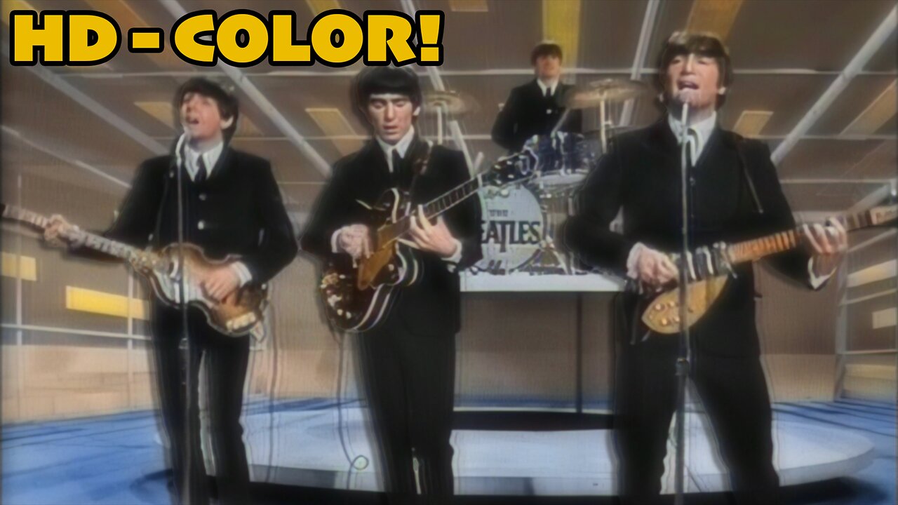 The Beatles - I Want To Hold Your Hand / Live at Ed Sullivan Show (Restored In Color)
