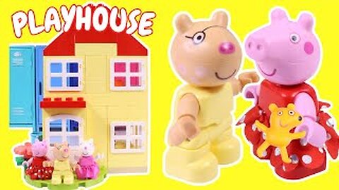 Peppa Pig Birthday Party 🎉 House Construction Toy Build for Kids!