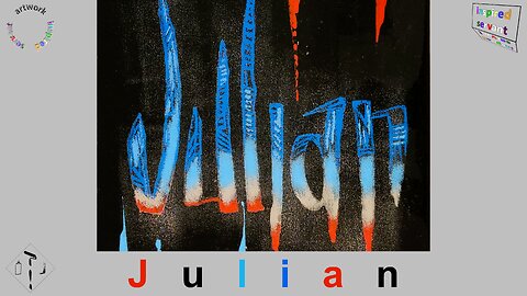 "JULIAN," 1 Corinthians, 10:31, Graffiti on Canvas, Step by Step Process