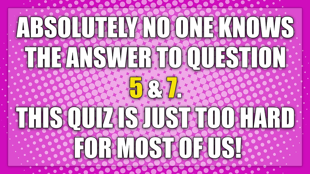Hard Mixed Trivia Quiz