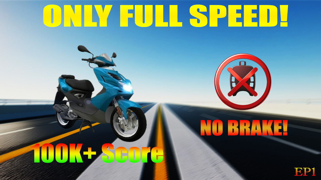 ONLY FULL SPEED! No Brake, 100K+ Score! 😱 | Traffic Bike Mobile Game Challenge |EP 1| TIX GAMING