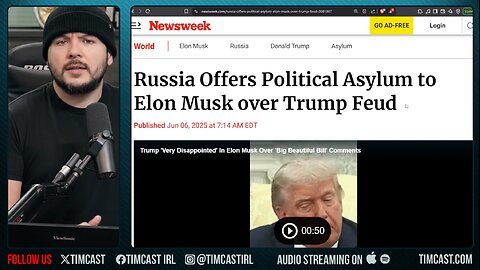 Russia Offers Elon ASYLUM Over Trump Feud, Media Says MAGA Is IMPLODING
