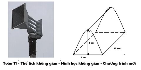 Toán 11: Thể tích không gian: Một chiếc loa thông báo bão được dùng để thông báo người dân