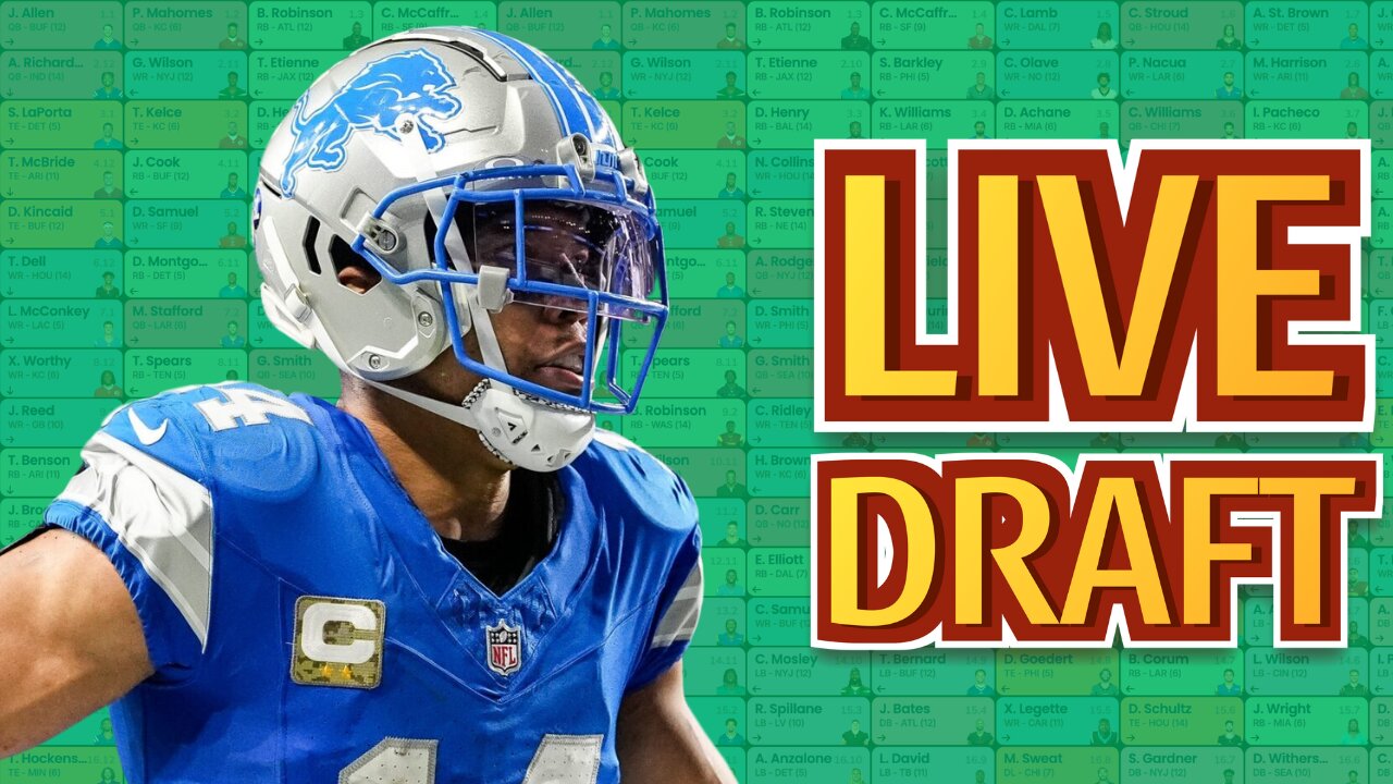 Crush the Competition: LIVE Fantasy Football Draft Like a PRO!