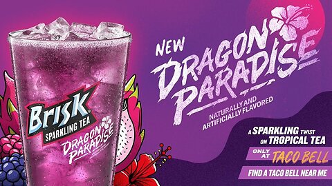 Taco Bell Brisk Dragon Paradise Sparkling Iced Tea Review Bruh!