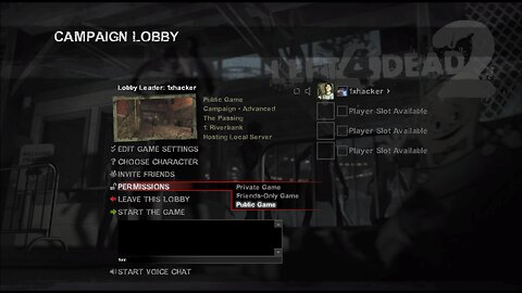 🤨Left 4 Dead 2 Search Campaign Or Versus Survival At Night 1xHacker Is My Lobby Join Server 12 EST🤨